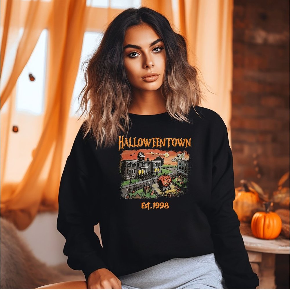 Halloweentown Est 1998 Sweatshirt Halloween Town Crewneck Retro Halloween